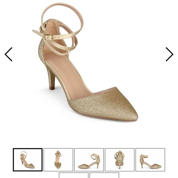 DSW Shoes Gold Glitter Heels Poshmark